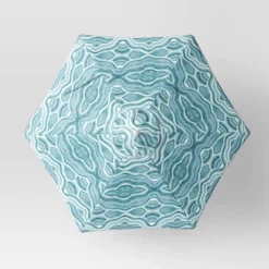 7.5'x7.5' Decorative Trim Scalloped Outdoor Market Umbrella Blue - Opalhouse™ Designed With Jungalow™ -Haven Decor Shop GUEST 3480178a 70b9 4096 bef0 b5fe8b7a355b