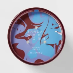 28oz Glass Sandalwood Rose Candle Burgundy - Opalhouse™ -Haven Decor Shop GUEST 44dfd8e3 508e 4243 a6bb 4bb1c2bed4a3