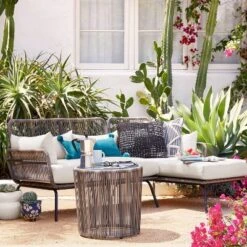 Latigo Patio Sectional Gray/Brown/Linen - Opalhouse™ -Haven Decor Shop GUEST 58c62a04 f1e9 49d0 af85 6fa1cf870e49