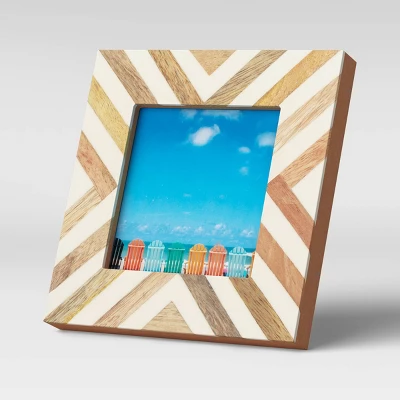 4" X 4" Resin And Wood Photo Frame - Opalhouse™ 2 4" X 4" Resin And Wood Photo Frame - Opalhouse™ - Image 2