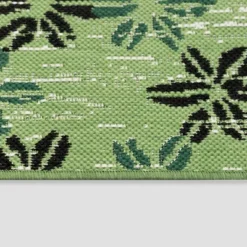 5' X 7' Floral Stamp Outdoor Rug Green - Opalhouse™ -Haven Decor Shop GUEST 6bf8d430 59fc 44d6 ad14 a69b10e955f1
