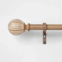 Carved Light Woodtone Ball Curtain Rod Natural - Opalhouse™ -Haven Decor Shop GUEST 7e070734 076e 44dc 94e6 de22767e0af4