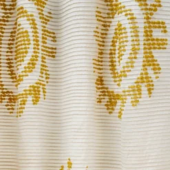 1pc 50"x84" Light Filtering Jacquard Curtain Panel Gold - Opalhouse™ Designed With Jungalow™ -Haven Decor Shop GUEST 914fca59 4940 4a38 977a d369d522b944