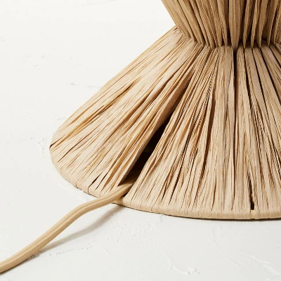 Faux Raffia Table Lamp Brown (Includes LED Light Bulb) - Opalhouse™ Designed With Jungalow™ 4 Faux Raffia Table Lamp Brown (Includes LED Light Bulb) - Opalhouse™ Designed With Jungalow™ - Image 4