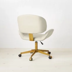 Mahonia Faux Leather Office Chair Cream/Aged Brass - Opalhouse™ Designed With Jungalow™ 8 Mahonia Faux Leather Office Chair Cream/Aged Brass - Opalhouse™ Designed With Jungalow™ -Haven Decor Shop GUEST c063500a 216c 4d23 8174 81e648410040