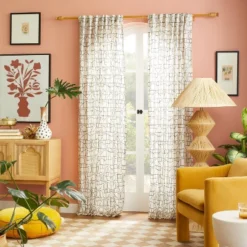 1pc Light Filtering Embroidery Bridges Window Curtain Panel White - Opalhouse™ Designed With Jungalow™ -Haven Decor Shop GUEST cc3504b0 8e79 4236 8d8b 7dc946df2b57 1
