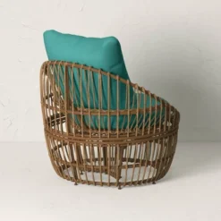 Topanga Club Chair With Ottoman - Blue/Brown - Opalhouse™ Designed With Jungalow™ 12 Topanga Club Chair With Ottoman - Blue/Brown - Opalhouse™ Designed With Jungalow™ -Haven Decor Shop GUEST db6f5d67 275a 4bfa 9fae 3ff68f41b8d1